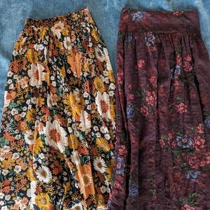 2 Medium Natural Life Floral Maxi skirt